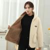 Granular Fleece Jacket Winter Plus Velvet Thickening To Keep Warm Middle-aged and Elderly Big Hat Collar Loose Large Size Casual