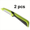 1/2 Piece Peeler Green, Reusable, Sturdy and Portable, Suitable for Peeling Fruits and Melons, Peeling Tools