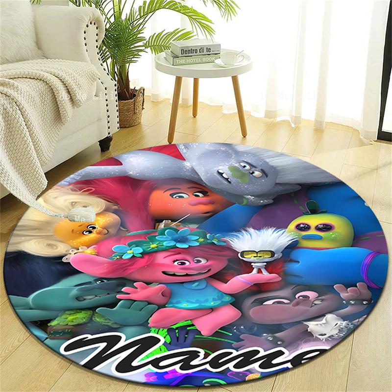 Personalized T-Trolls Round Chair Office Rug - Perfect for Mat, Office Chair & More - Ideal Gift for Birthdays and Holidays