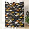 Cartoon Grid Collage Cat Portrait Throw Blanket,Bedroom Daily Relax Birthday Anniversary Pet Household Blessing Token