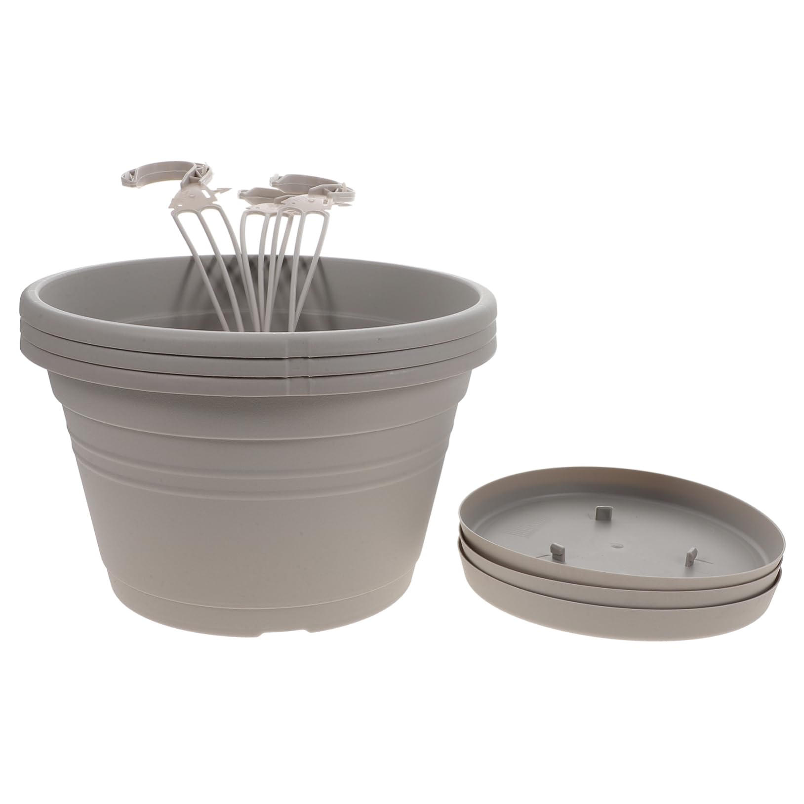 

FRCOLOR Подвесная корзина для цветов Подвесной горшок Подвесная кашпо Комнатное растение Подвесная корзина Цветочный горшок Цветочный горшок Растение Подвесной горшок Настенный Садоводство серый