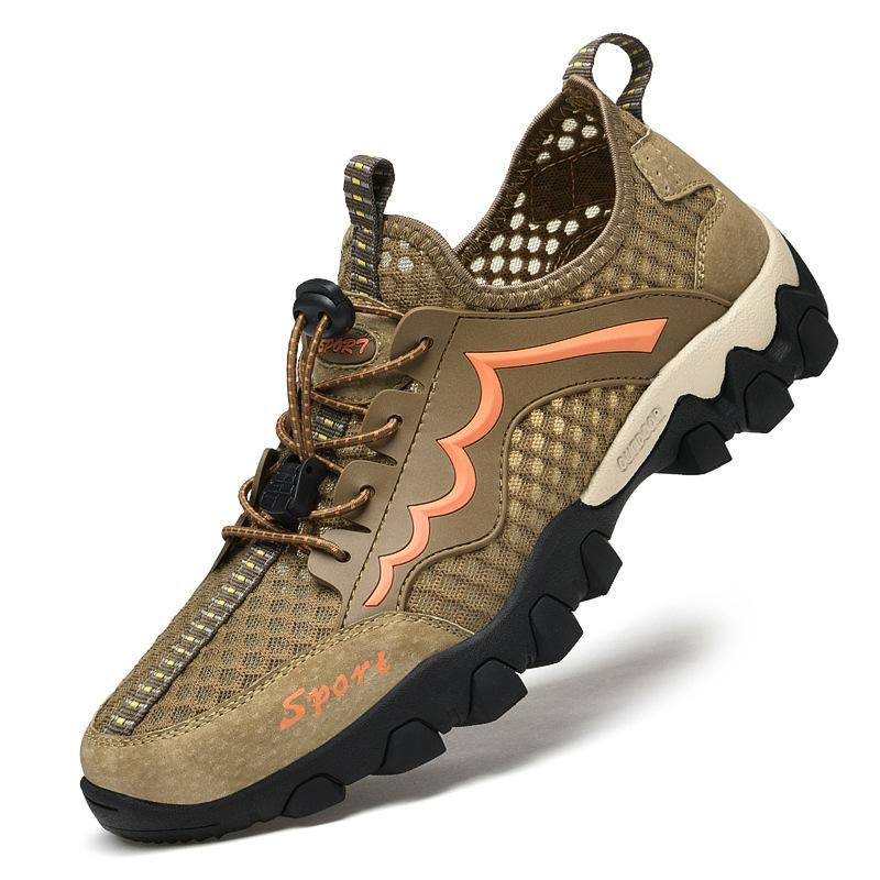 

Дышащая повседневная сетчатая обувь большого размера для активного отдыха, обувь для ходьбы по воде, обувь для ретракции стопы, мужская нескользящая эластичная обувь для хайкинга 46