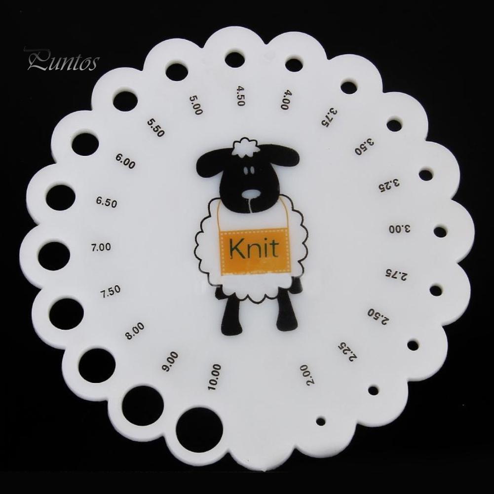 Puntos Schafe, rund, Größen 2 mm – 10 mm, Maßregel, Stricknadel-Messgerät, Werkzeug-Zubehör
