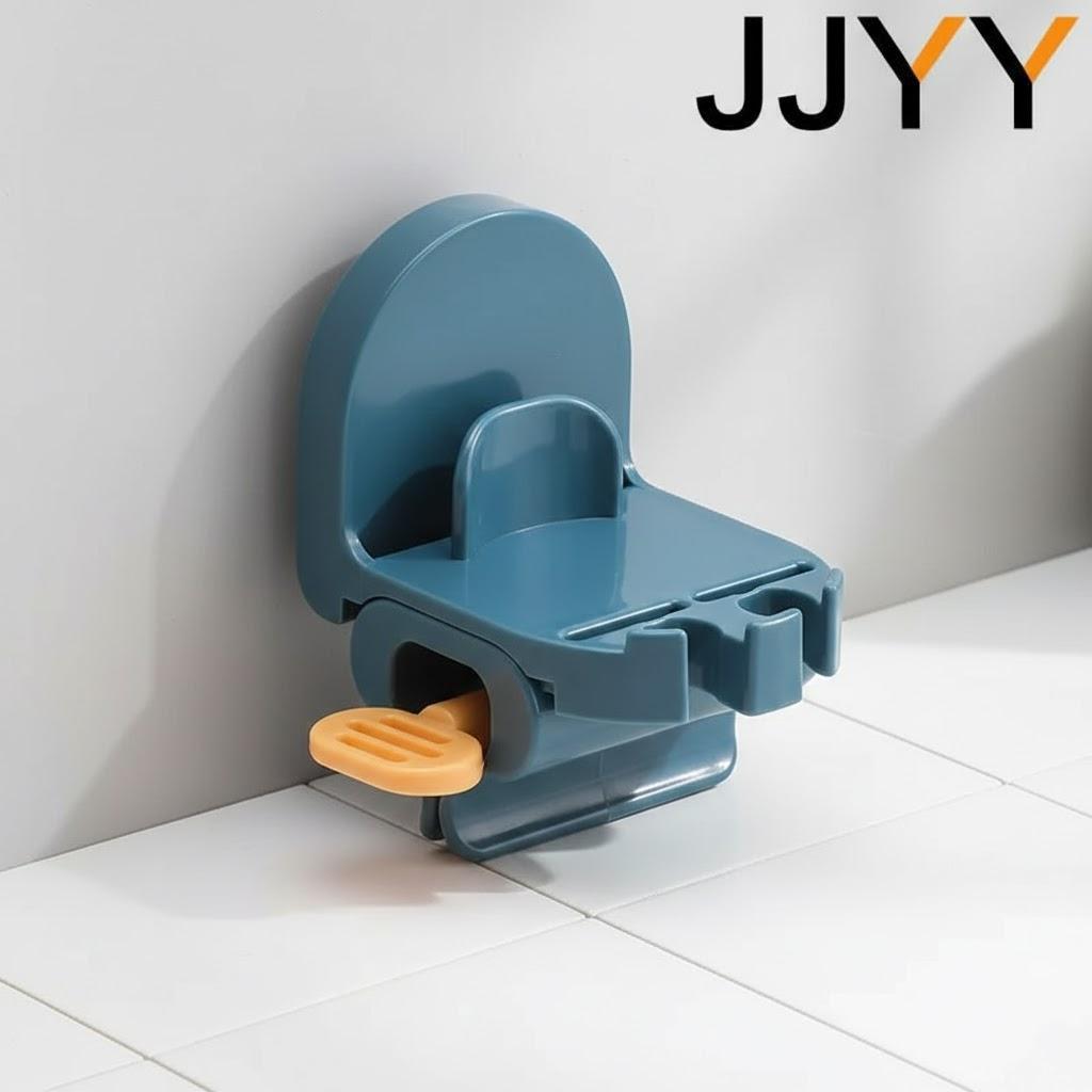 

Multi-functional Plastic 3in1 Toothbrush Cup Holder Toothpaste Squeezer Bathroom Organizer темно-синий