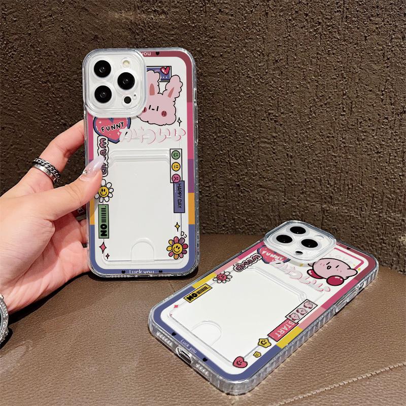 Card Slot Holder Silicone Wallet Pocket Case For iPhone 17 Air 16 14 Pro Max Xiaomi Redmi Note 13 12 14 Pro Honor X6A X6B X8A Cover Clear Phone Bumper
