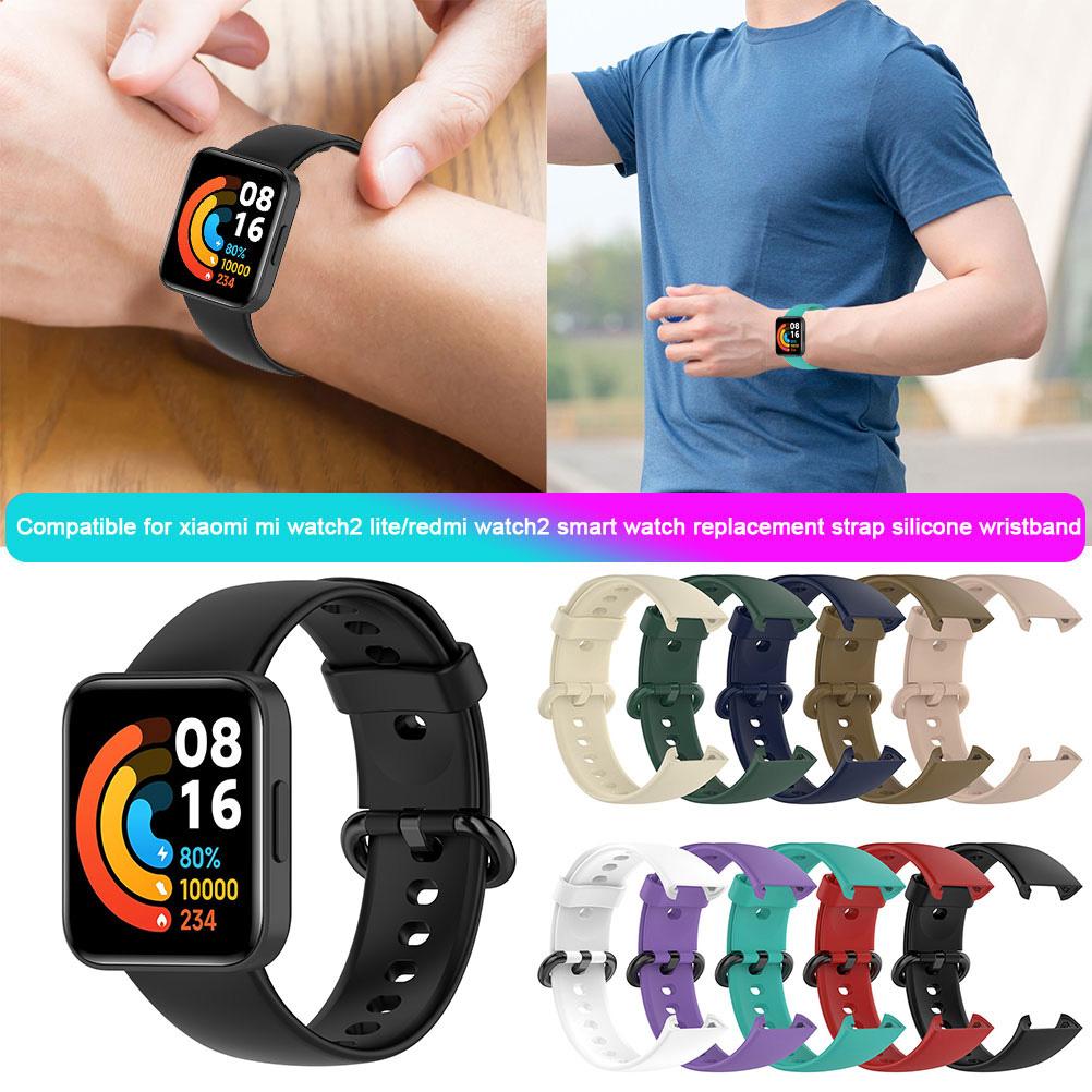 Silicone Replacement Wristband Compatible for Xiaomi Mi Watch2 Lite for Redmi Watch 2 Smart Watch Band