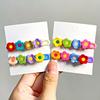 1/4Pcs Girl Hairpins Colorful Flower Decor Hair Clips Side Bang Hair Pins Plastic Material Hair Accessories