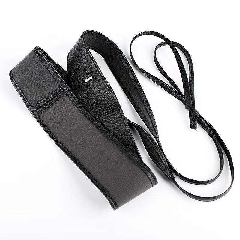 Bowknot Simple Wrap Luxury Wide Waist Band Leather Belt Corset Waistband Ladies Dress Cummerbands