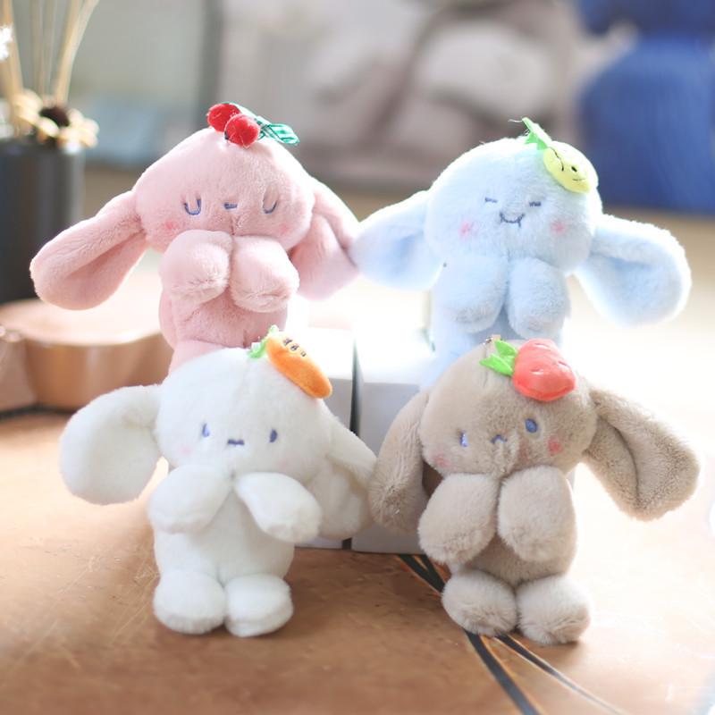 Cute Soft Bunny Plush Keychain Adorable Rabbit Bag Pendant Stuffed Animal