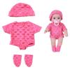Für 12 Zoll 30cm Baby Reborn Puppen Outfits Kleidung Tragekorb Cartoon Bär Winter Schlafanzug Strampler Plüschkleidung Zubehör