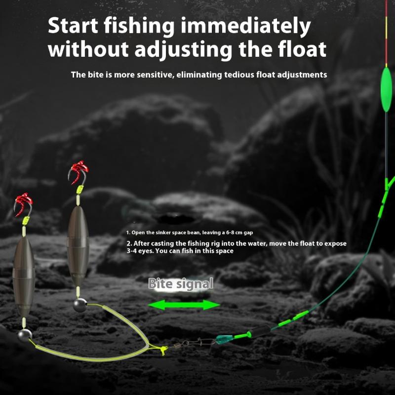 Fishing Tackle Accessories Reverse Bottom Rigs Iseni Hook Floating Tear Drop Rig Anti Separation Base Fishing Hook