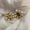 Gorgeous French Vintage Court Bead Earrings Temperament Light Luxury Fashion Versatile Exquisite High-End Unique Earrings Earrings