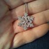 Aesthetic Snowflakes Necklace with Crystal CZ Stone for Women Delicate Winter Accessories Christmas Gifts Fashion Jewelry