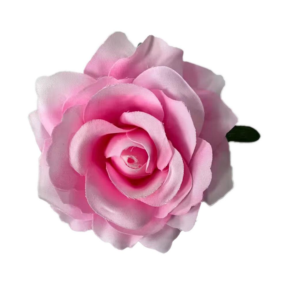 Braut Hochzeit Beflockungsstoff Rote Rose Blume Haarnadel Haarspange Simulierte Blume Haarnadel Ornament Kopfschmuck Haarschmuck