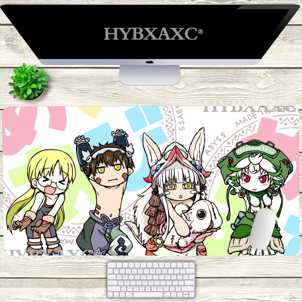 HYBXAXC Large Mouse Pad Cartoon Made In Abyss Mousepad Keyboard Desk Game Rubber Noslip Mouse Mat Gamer Riko Nanachi Mausepad