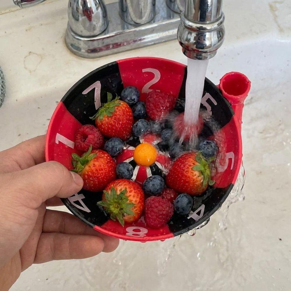 Large Capacity Swirl Berry Washing Drain Bowl Dynamic Vortex Fruit Cleaning Bowl Home Kitchen