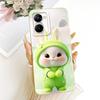 For Realme V30 V30t RMX3618 RMX3619 Cute Cat Flower Cartoon Phone Case For RealmeV30 V30T 5G Soft Silicone Cover Bumpers