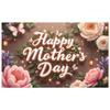 Mother's Day Background Pink Peony Floral Greeting Display Mother's Day Display Floral Pattern Mother's Day Greeting Banner