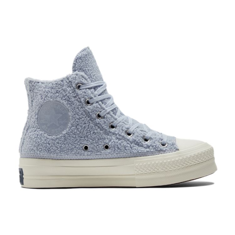 Converse Pantofi de sport pentru femei Chuck Taylor All Star Platform High Cozy Sherpa - Ghost Purple Steel Egret 572240C