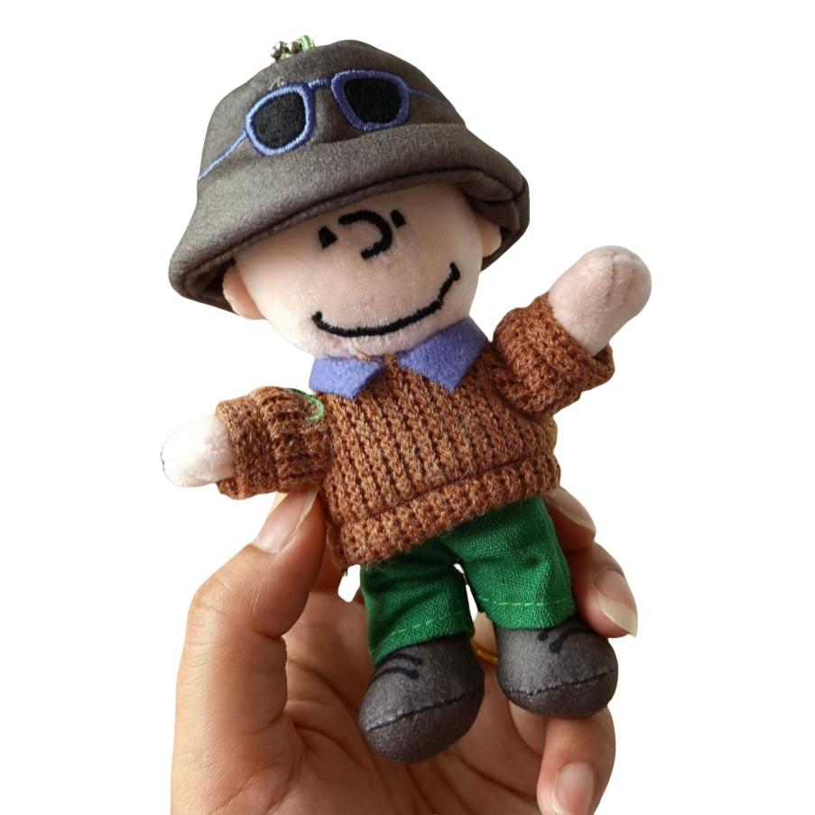 1piece 12cm high quality Cartoon Peanuts Snoopy Charlie plush pendant toys snoopy keychain toys