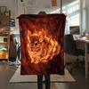 Goldenes Licht Kleintier-Print Flanelldecke, Hohe Qualität, Bequem für alle Jahreszeiten, Heimdekoration, Wärme und Komfort, Perfekt für Weihnachtsgeschenke