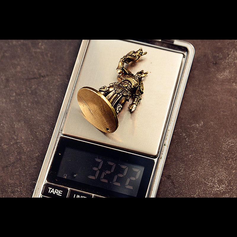 Brass Magic Warrior Figurines Miniatures Desktop Ornaments Retro Metal Models Small Statue Home Decorations Crafts Accessories