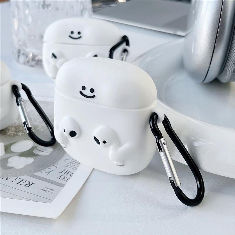 Korea Cute Little Monster Smile Earphone Case for Airpods Pro 2 Soft Bluetooth Headset Cover for Airpods 3 1 2 Silica Gel