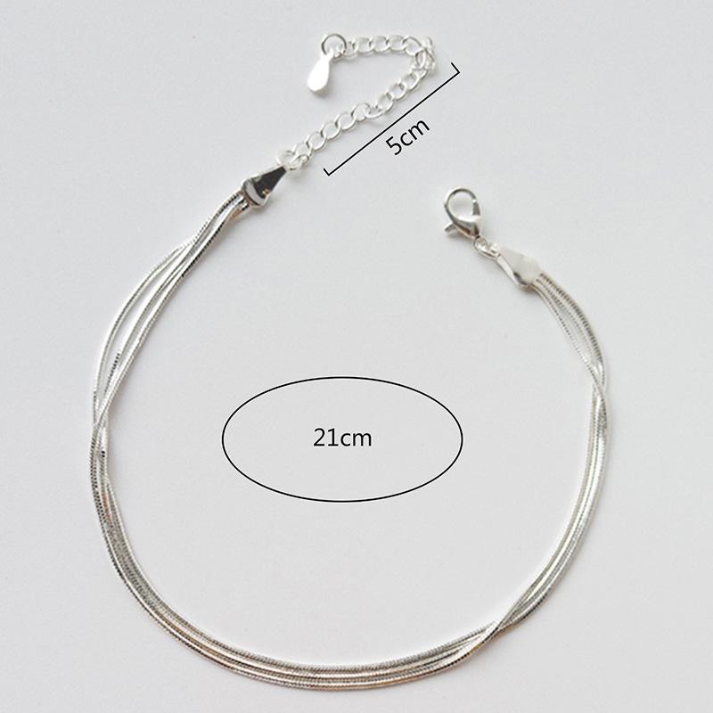 Extra Fine Women's Titanium Steel Snake Bone Chain Bracelet/Anklet - Non-Fading, Simple, Light Luxury, Versatile, and Stackable.