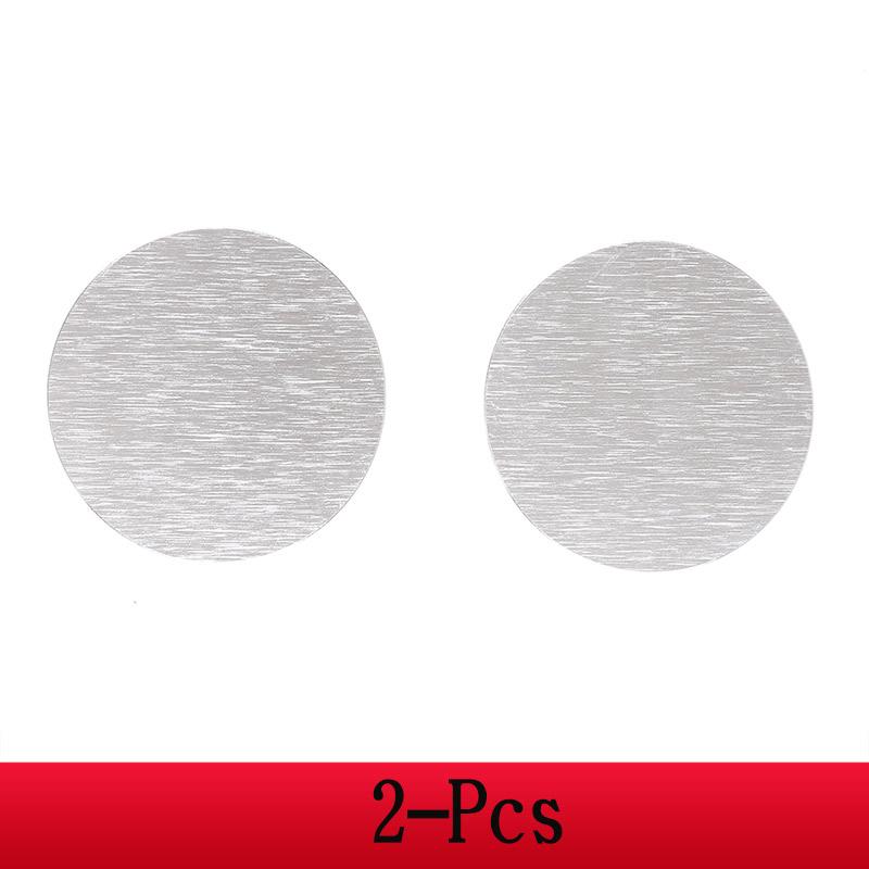 

For Land Rover Defender 04-18 Aluminum Alloy Silver Car Central Water Cup Holder Sequin Decorative Frame Sticker Car Accessories 2-Pcs