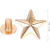 50 Set Star Studs, 14mm Chicago Screws Rivet Studs for DIY Clothes Shoes Purse Decoration(Golden)
