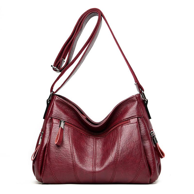 Damen-Umhängetasche aus weichem Leder, vielseitiger, multifunktionaler Rucksack, tragbare Umhängetasche mit großem Fassungsvermögen