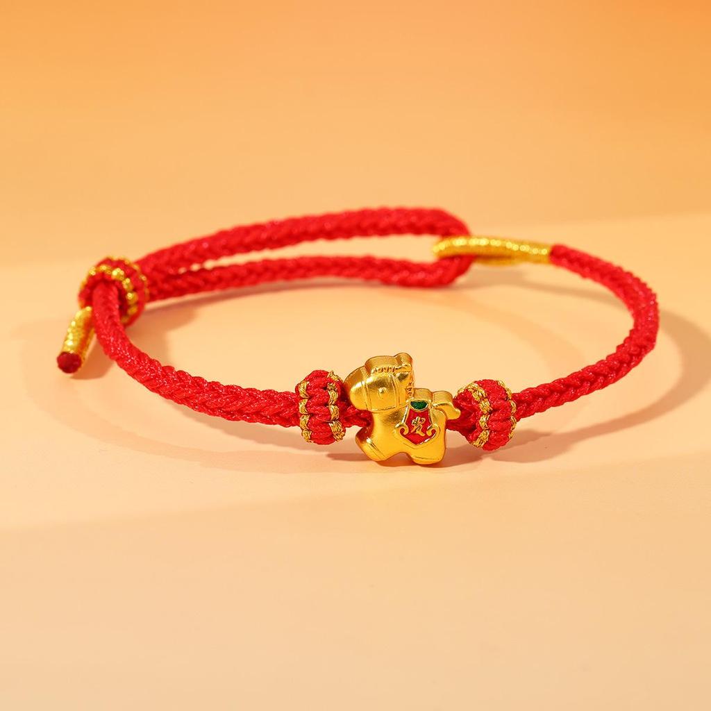 Year of the Horse Zodiac Bracelet - Red String Handmade Couples Charm for Men and Women, New Year Gift Jewelry