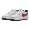 Nike Air Force 1 Cushioning Abrasion Resistant Breathable Low Top Kids' Skateboarding Shoes Gray Red Sneakers FQ4118-001