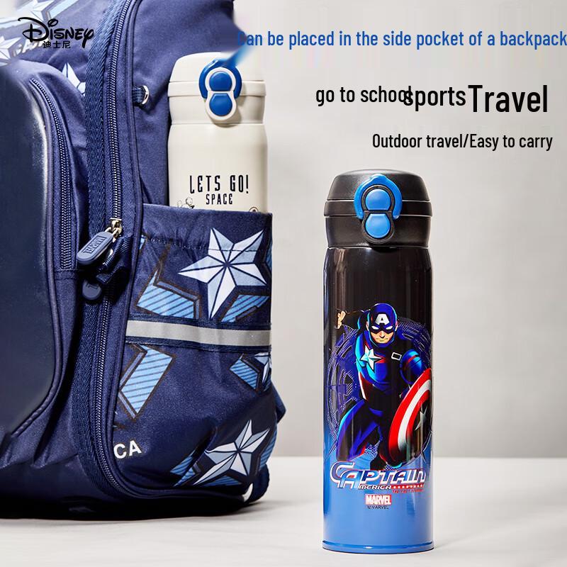 Botella Isotérmica de Acero Inoxidable 316L para Niños Disney con Doble Bebida y Pajita