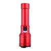 Rechargeable Zoomable Flashlight with Flame Ignition White Laser Core 4 Level Power Indicator Fresnel Lens for Outdoor Camping