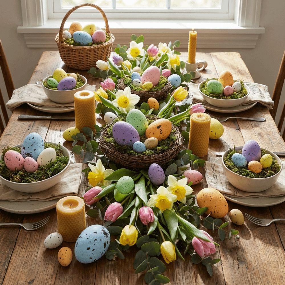 200Pcs DIY Painting Craft Foam Easter Eggs Basket Stuff Easter Hanging Egg Birthday Carnival