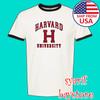 Uomini dell'Università di Harvard#039;T-shirt Unisex Ringer Nera Taglia dalla S alla 3XL