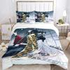 Juego de Ropa de Cama con Estampado de Demon Slayer Nezuko Ropa de Cama Matrimonial Queen Doble Individual King Size Funda Nórdica Juego de Ropa de Cama de Lino Regalo para Niños Adultos