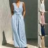 New summer Amazon fashion sleeveless vest casual wide-leg pants two-piece women's clothing
