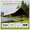 Butterfly-Shaped Black Glue Sunshade Tent - Outdoor Sun & Rain Protection for Camping and Picnics in Spring & Autumn.