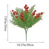 Red&Green Simulation Red Berry Branches 7 Branches Christmas Pine Stem  Festival Favors