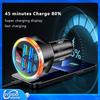 6 in 1 USB Car Phone Charger with LED Voltage Monitor Super Fast Charge Adapter for Huawei Oneplus OPPO VIVO Samsung iPhone