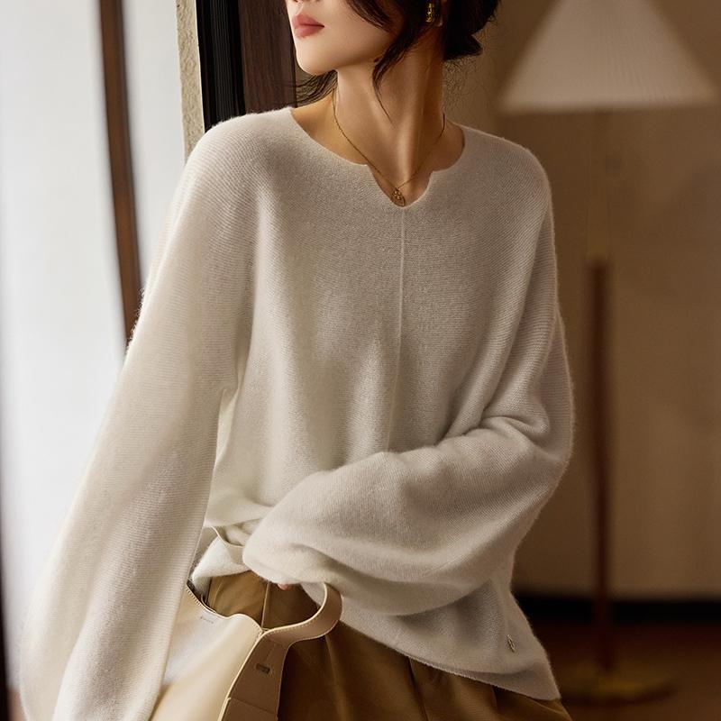 Dámský kašmírový svetr Kašmír Qinghe 30% kašmír 70% vlna podzimní a zimní pulovr hřejivý a módní