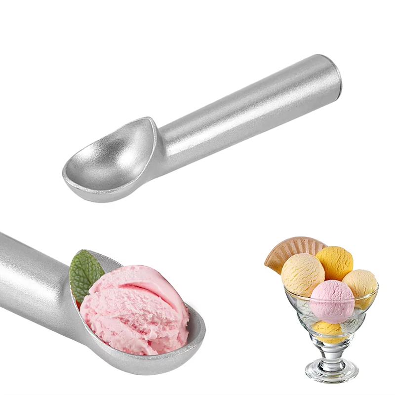 1 Stück Leichte Eisportionierer Professionell Schwarz Silber Spülmaschinenfest Keksportionierer 7 Zoll Antihaft Eisspaten