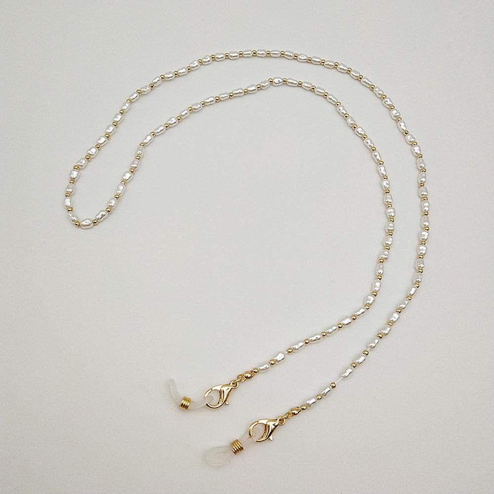 Women Eyewear Jewelry Metal Men Reading Glasses Chain Face Mask Necklace Glasses Clips Pearl Chain