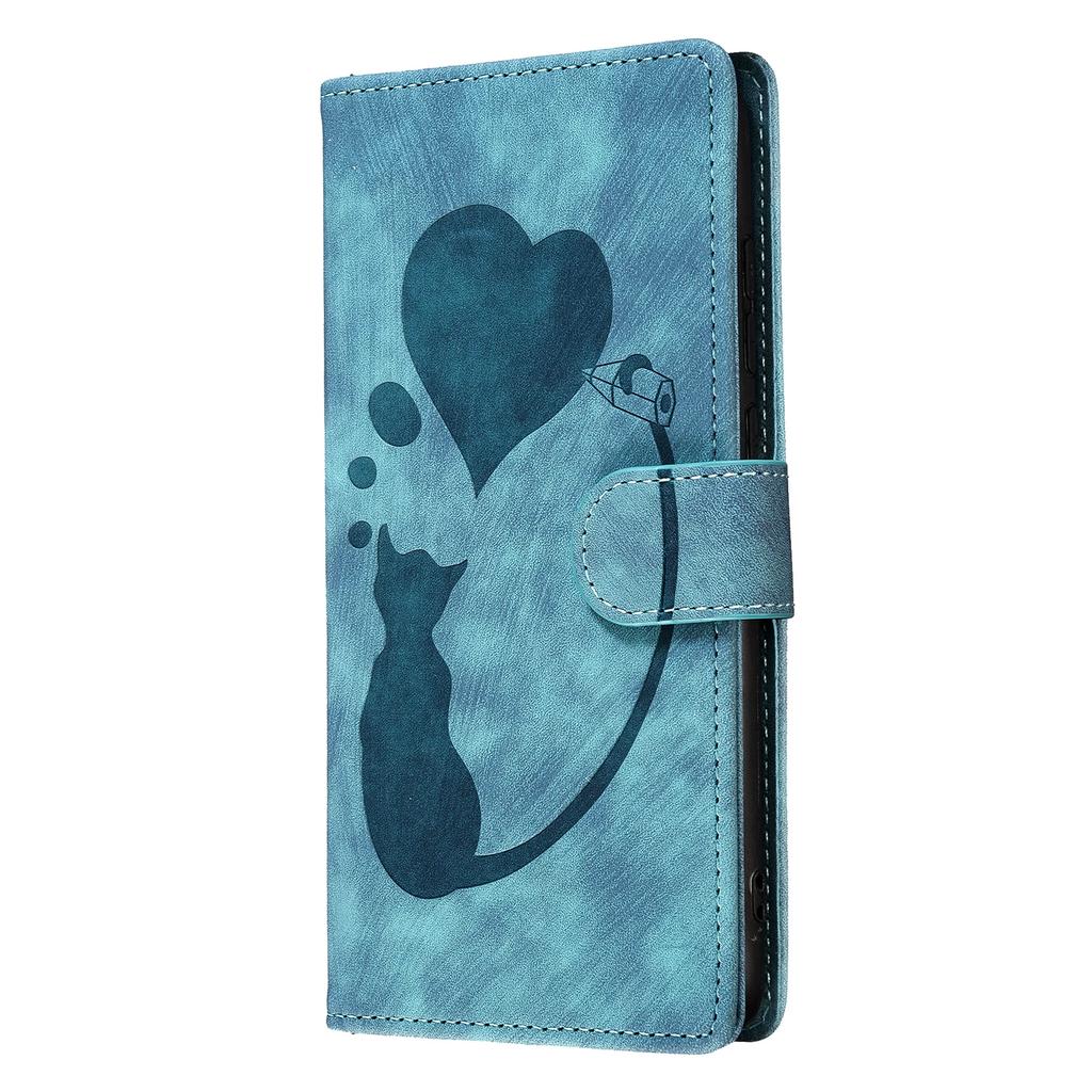 Capa Flip de Couro para Funda Samsung Galaxy A56 A36 A16 A26 A55 A35 A25 A15 A54 A34 5G Capas Carteira Gatinho Fofo 3D Capa de Telefone Mulheres