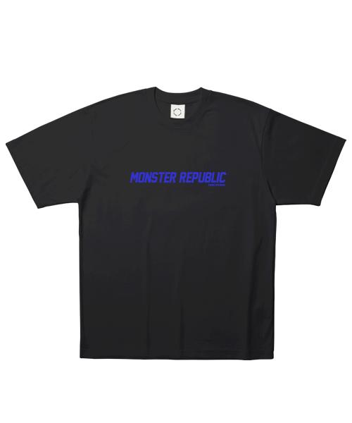 MONSTER REPUBLIC Monster Basic Logo Blue T-Shirt Black