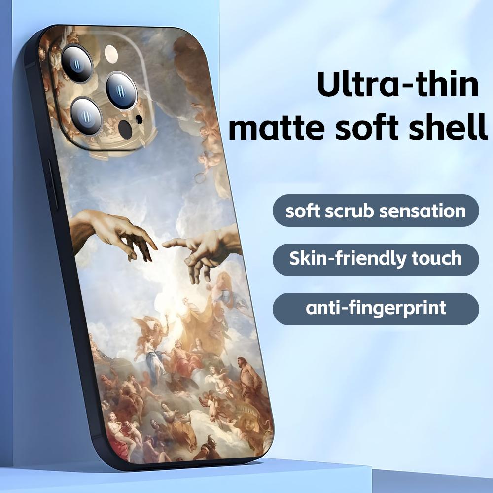 Renaissance Art Paintings  Phone Case For iPhone17 16 16e 15 14 13 12 11 Plus Mini Pro Max Soft black Shockproof Cover