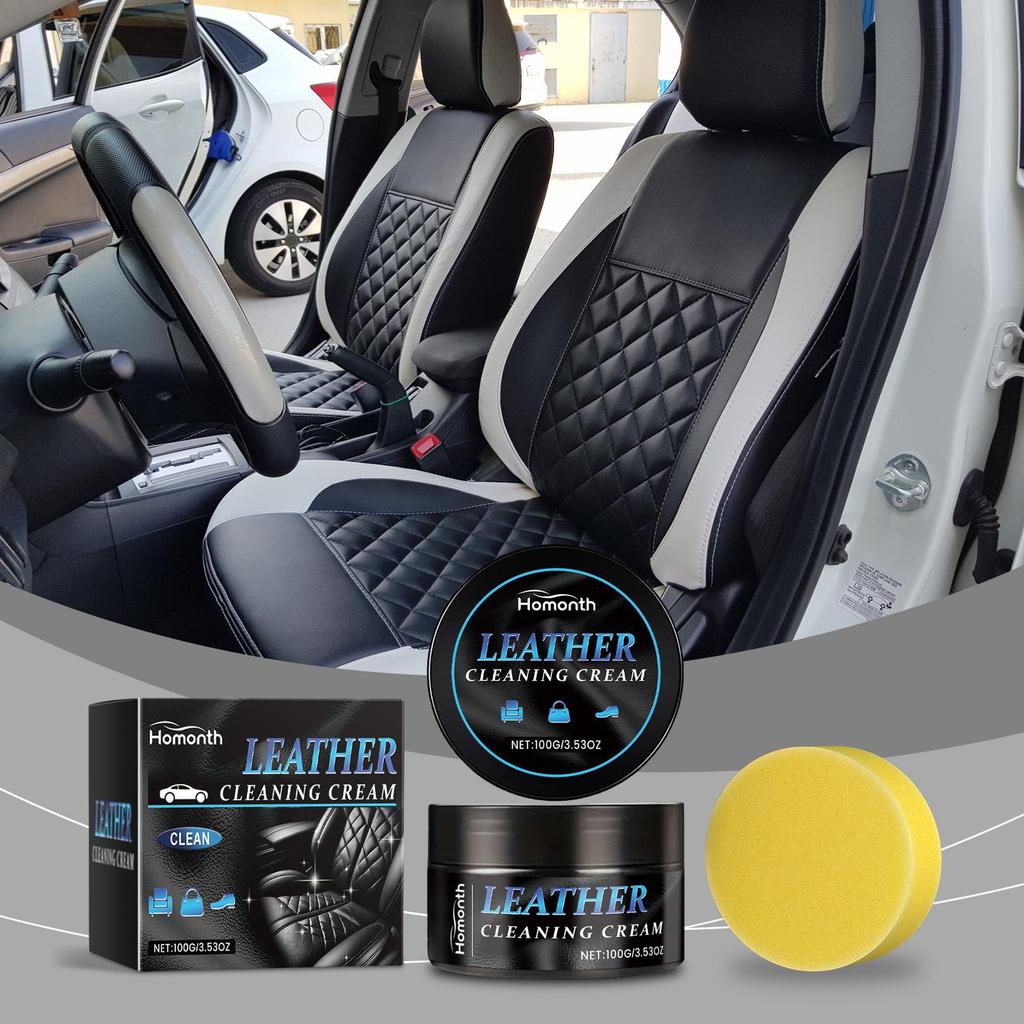 100g  Car Leather Care Paste Car Interior Leather Care Stain Removal Renovation Cleaning Paste