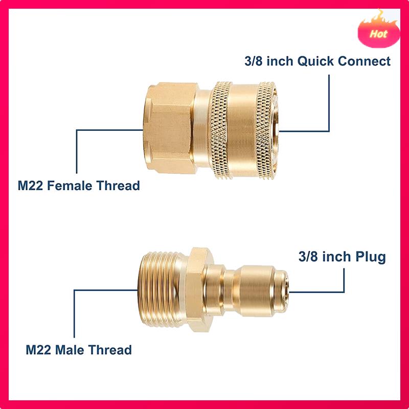 Tee Spliter Adapter With 3/8 Inch Quick Release Connector For High Pressure Washer